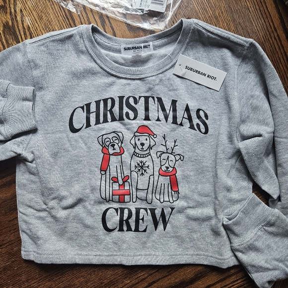 Christmas Crew Kids Sweatshirt NWTs SZ M - Picture 3 of 5